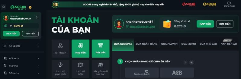 Chuyển tiền cho Lixi88 bằng thẻ cào - Lixi88