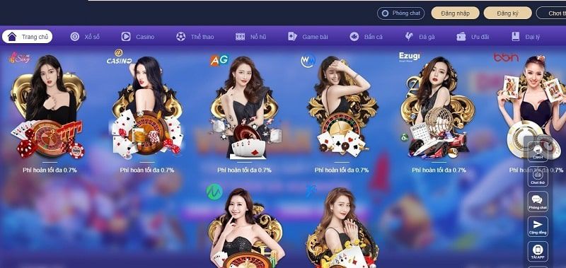 Nội dung game và các ưu đãi cấp độ K8cc sau khi đăng nhập - K8cc